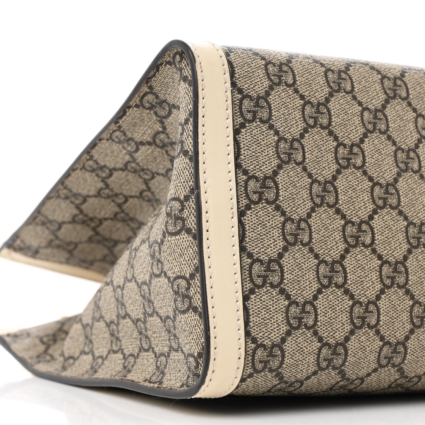 GG Supreme Monogram Medium Padlock Tote White