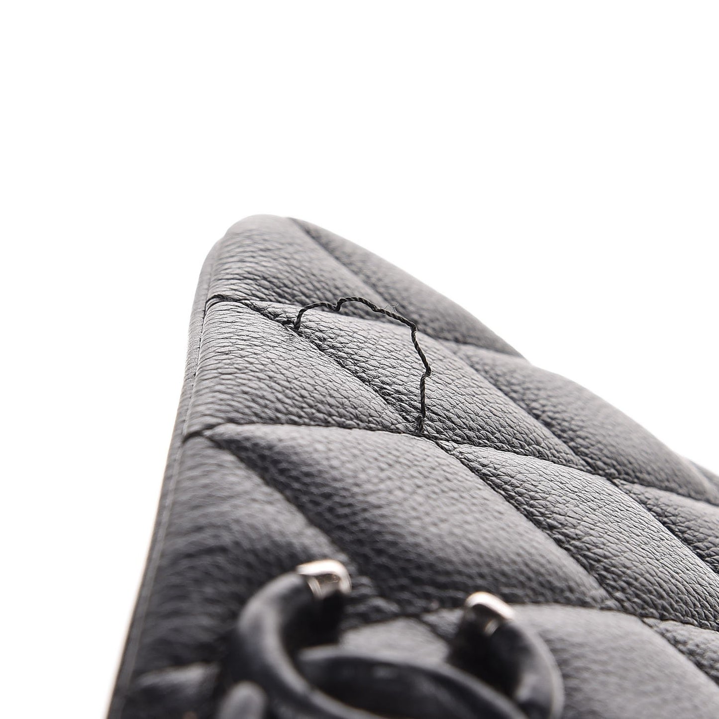 Calfskin Quilted Medium Frame In Chain Flap Black