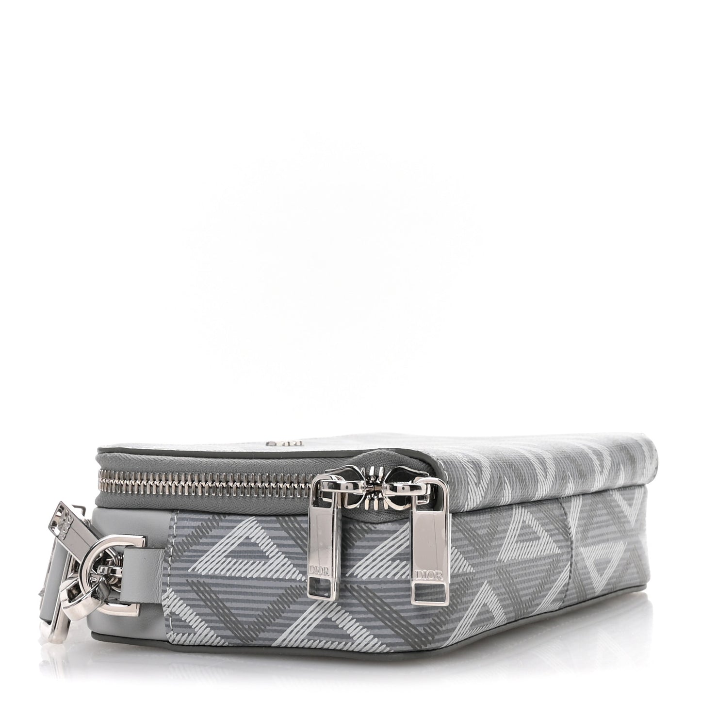 Coated Canvas CD Diamond Messenger Pouch Grey