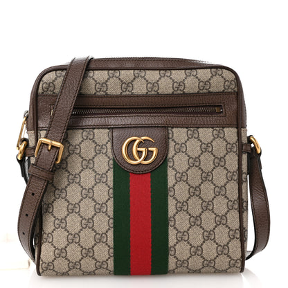 Gucci GG Supreme Monogram Web Small Ophidia Messenger Bag Brown 1 of 12