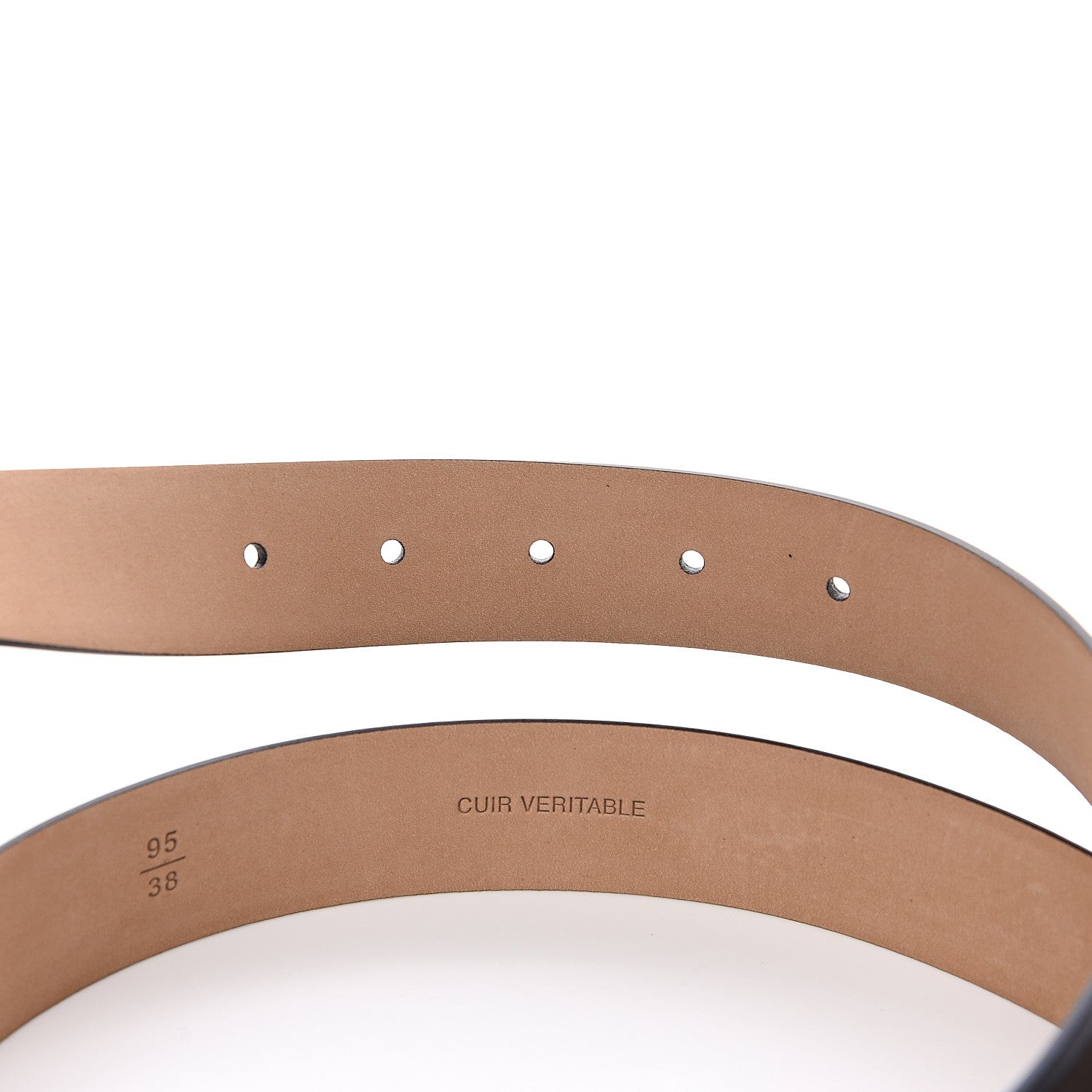 Chanel Calfskin Belt 95 38 Black 3 of 6