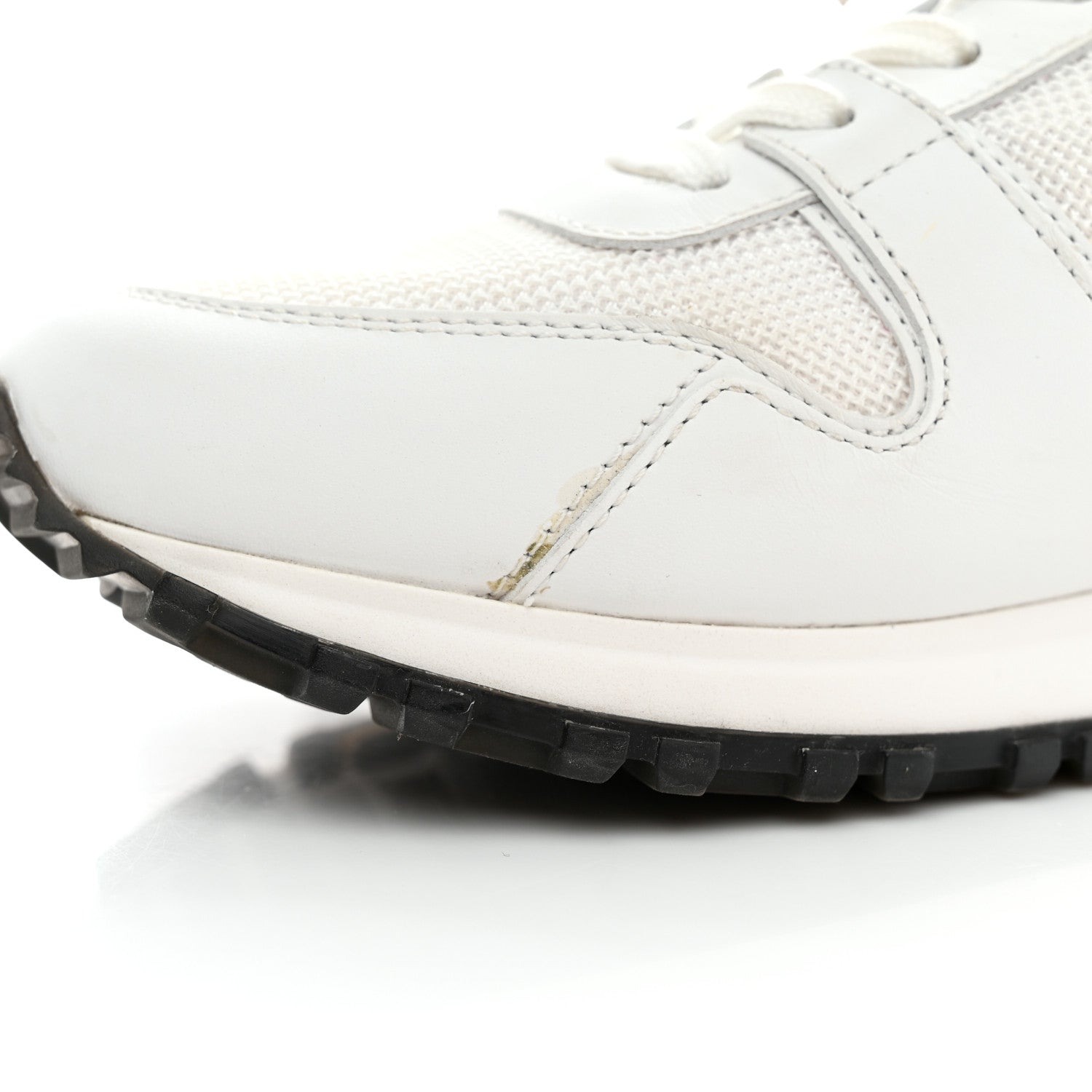 Louis Vuitton Calfskin Mesh Run Away Sneakers 37 White 13 of 14