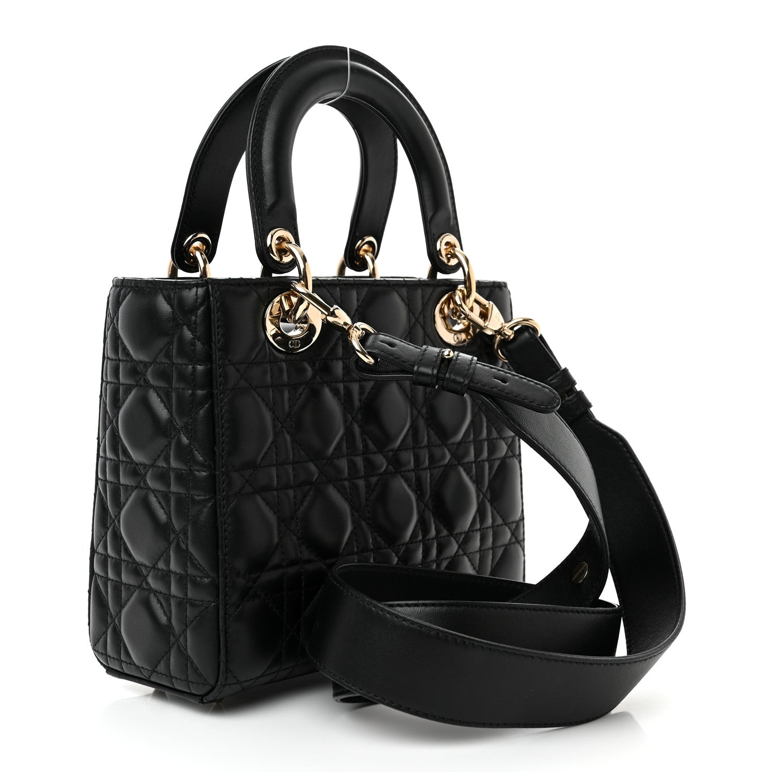 Christian Dior Lambskin Cannage Small My ABCDior Lady Dior Black 3 of 13