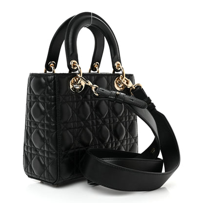 Christian Dior Lambskin Cannage Small My ABCDior Lady Dior Black 3 of 13
