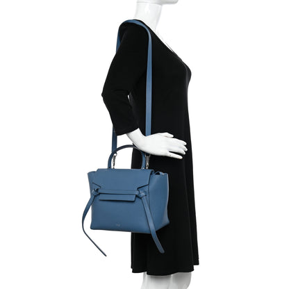 Celine Grained Calfskin Micro Belt Bag Washed Blue 2 of 11