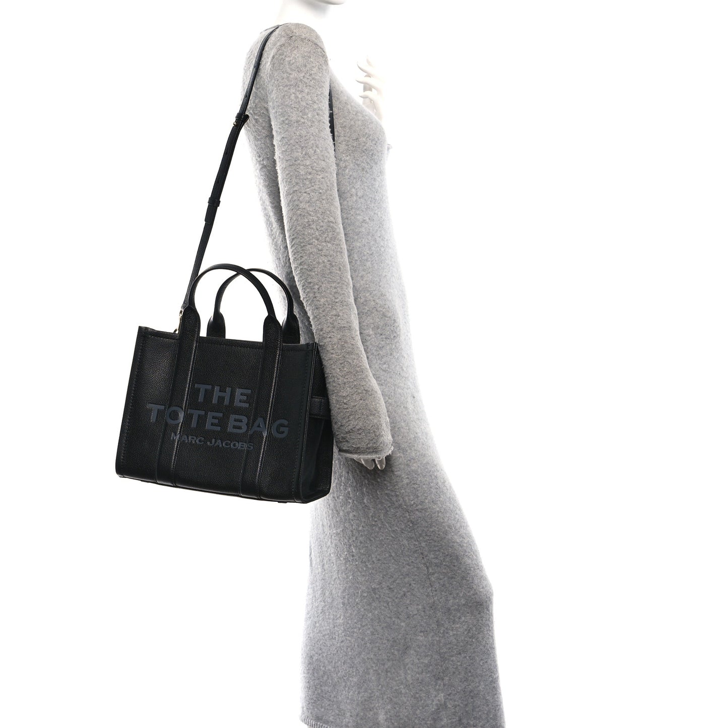 Grained Calfskin Medium The Tote Bag Black