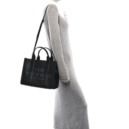 Marc Jacobs Grained Calfskin Medium The Tote Bag Black 2 of 9