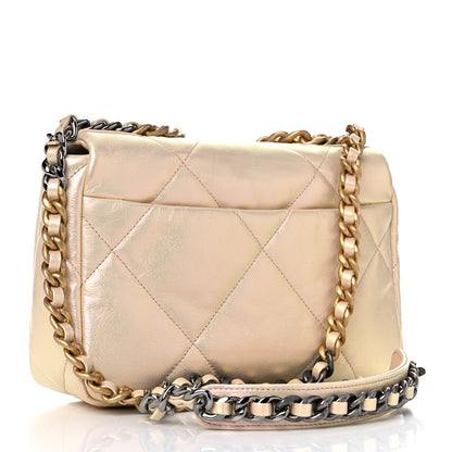 Chanel Iridescent Lambskin Quilted Medium Chanel 19 Flap Pink 3 of 10