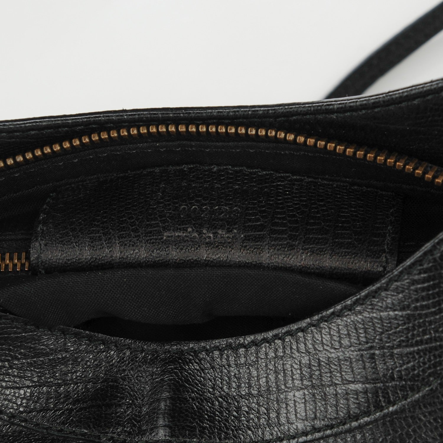 Balenciaga Agneau Lizard Embossed Classic Hardware Hip Black 7 of 8