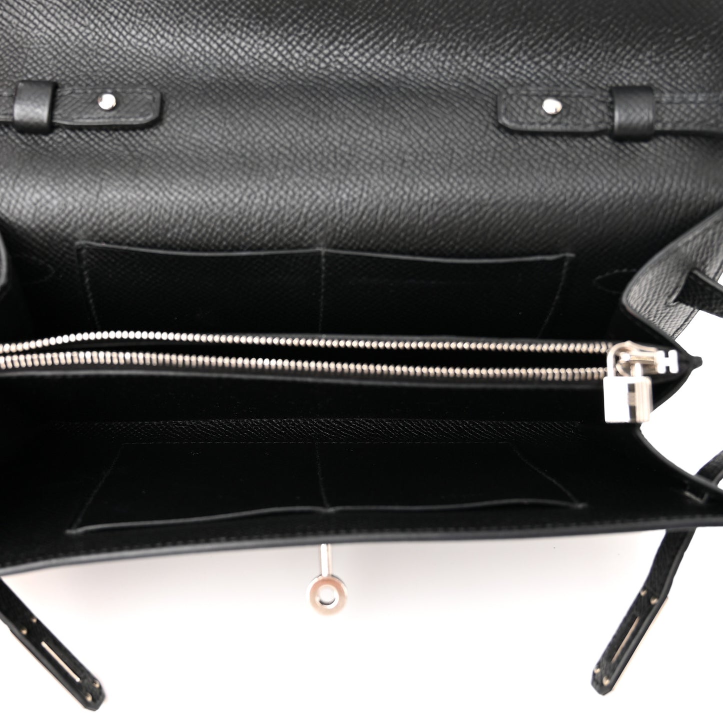 Epsom Matte Alligator Touch Kelly Wallet To Go Black