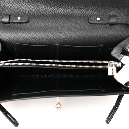 Hermes Epsom Matte Alligator Touch Kelly Wallet To Go Black 5 of 9