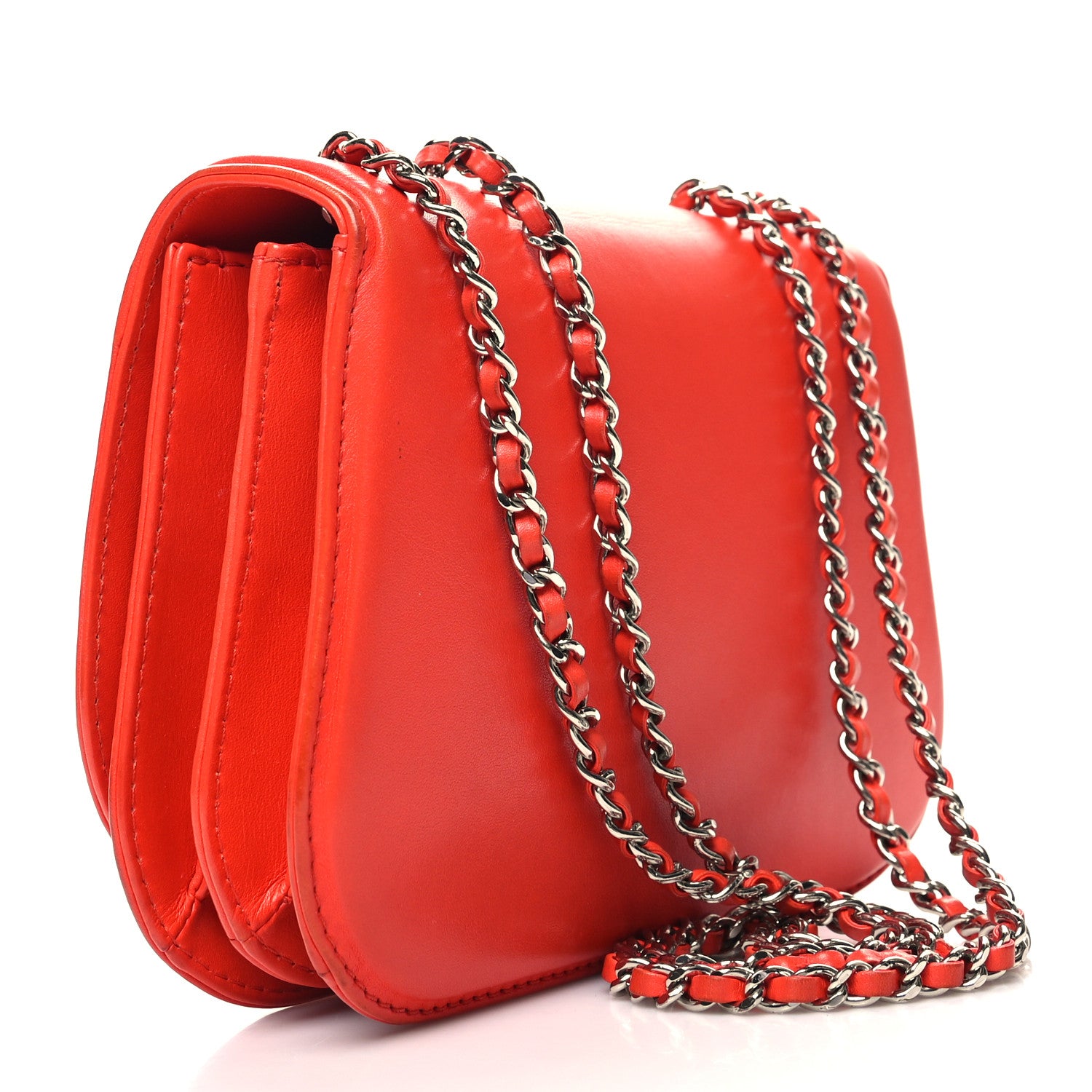 Chanel Calfskin Braided Small Chic Flap Red 3 of 16