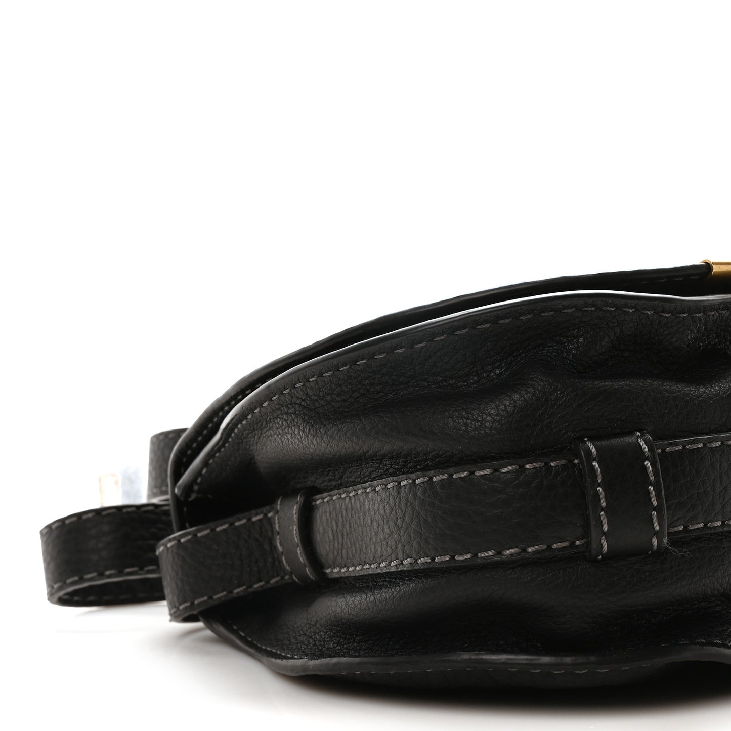Calfskin Mini Marcie Round Crossbody Bag Black