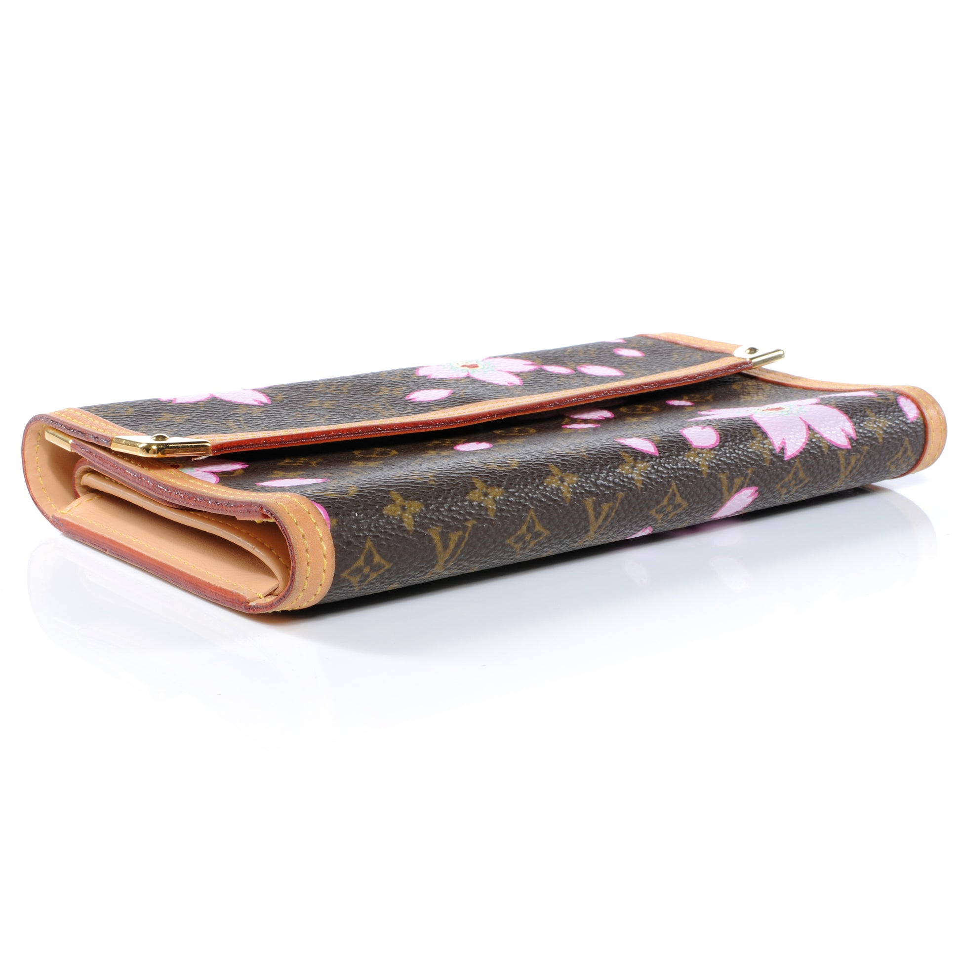 Louis Vuitton Monogram Cherry Blossom Porte Tresor International Wallet Brown 4 of 7