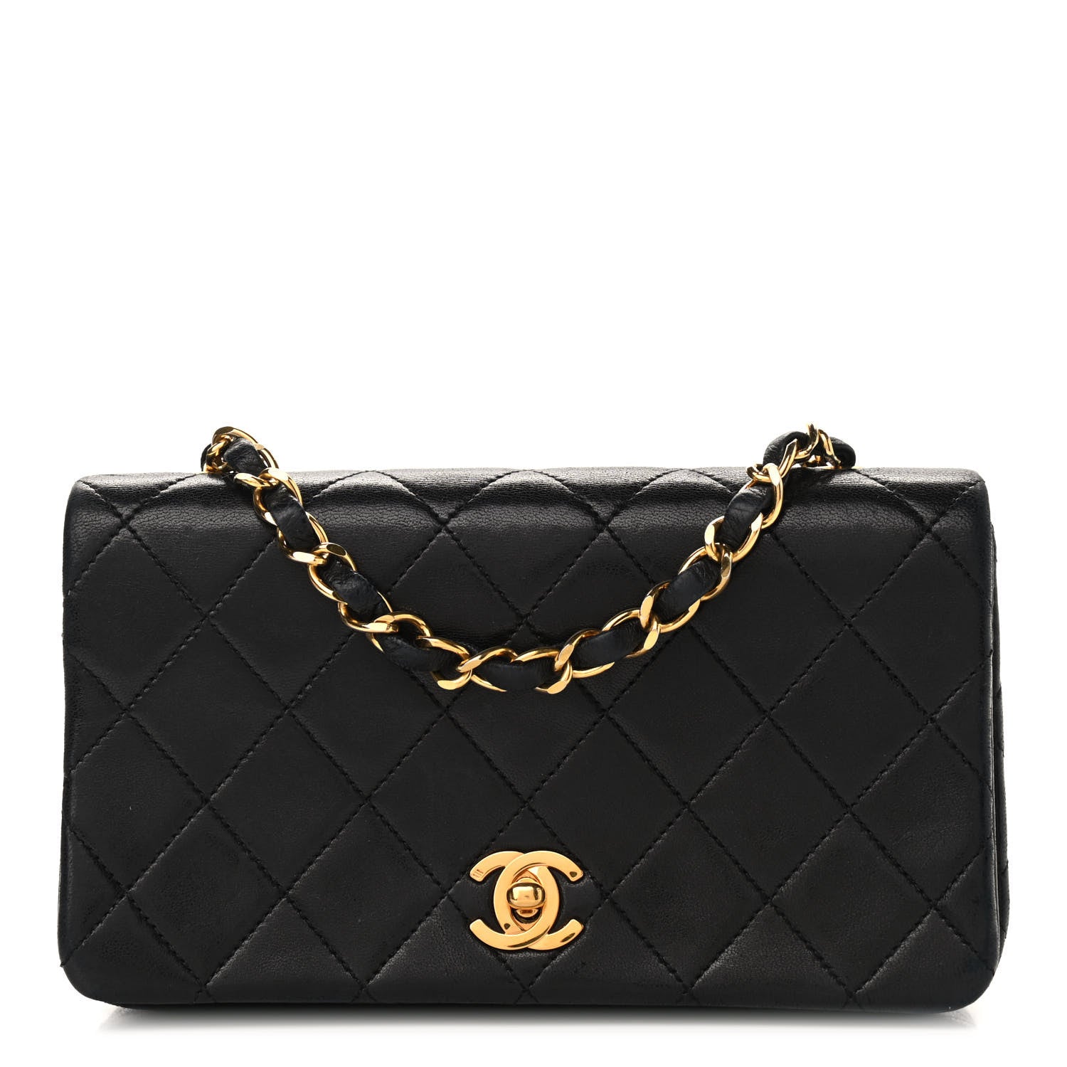 Chanel Lambskin Quilted Small Single Flap Black 1 of 12