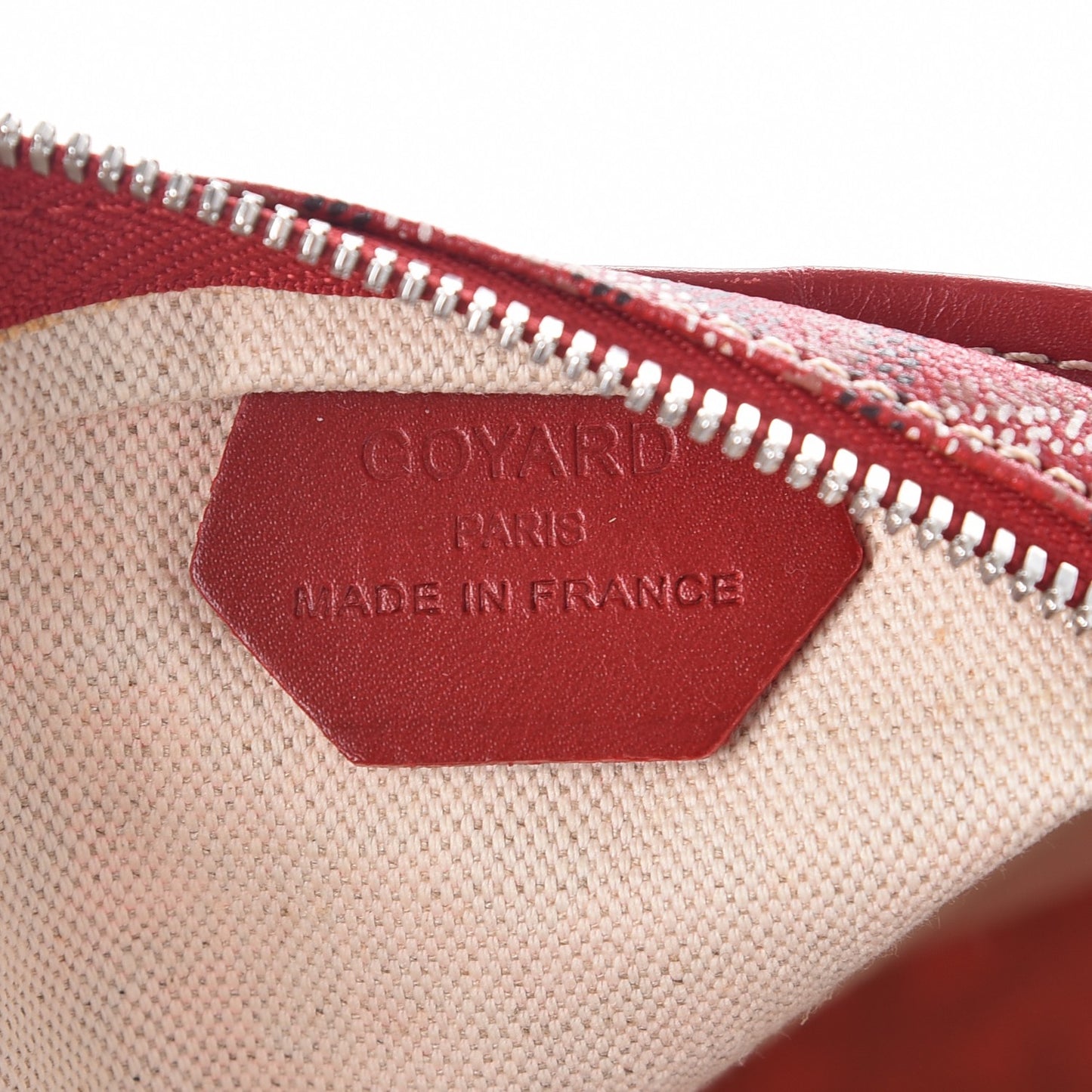Goyardine Fidji Zip Hobo Red