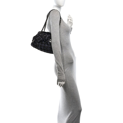 Chanel Tweed Paris NY Framed Pleated Pouch Grey 2 of 10