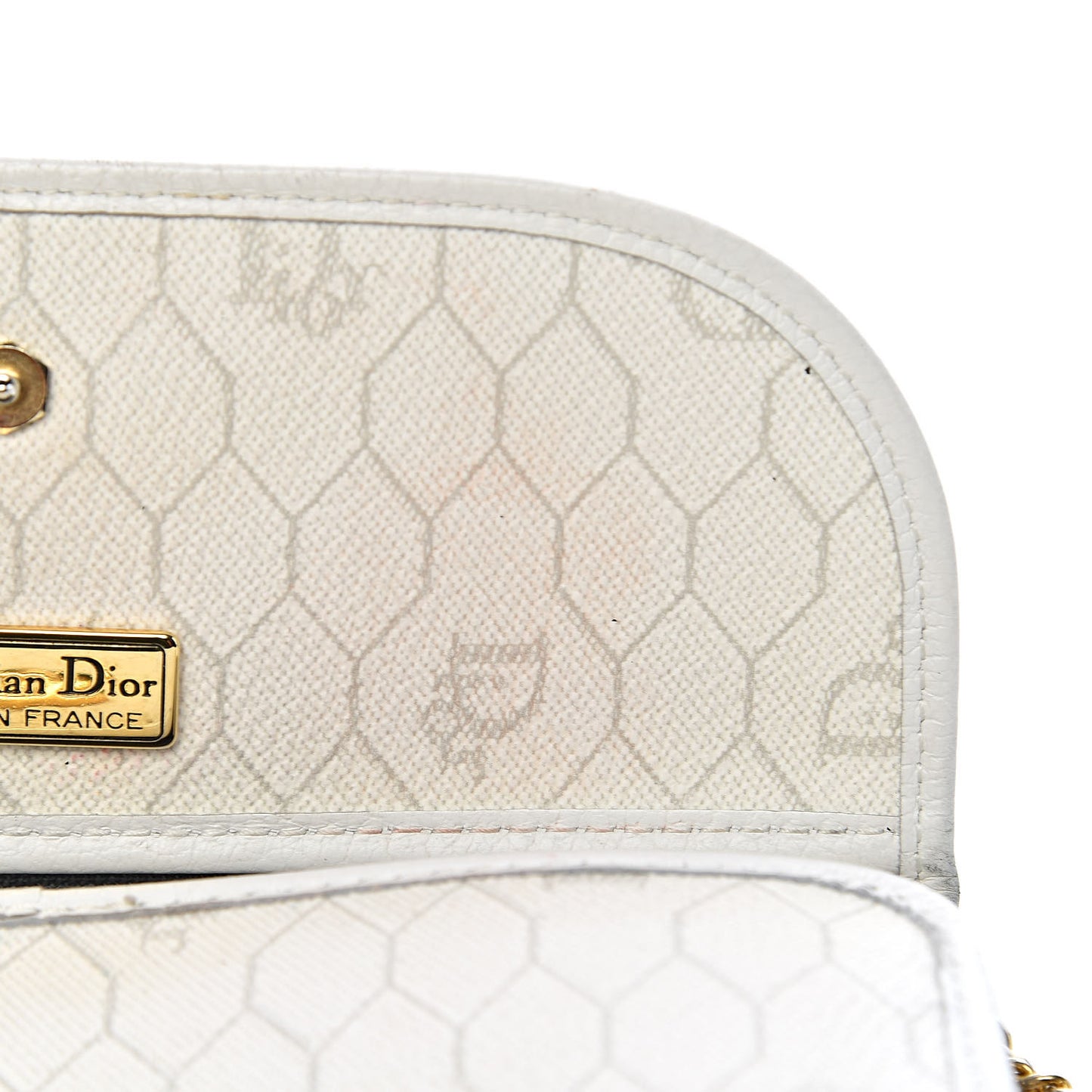 Monogram Chain Flap White