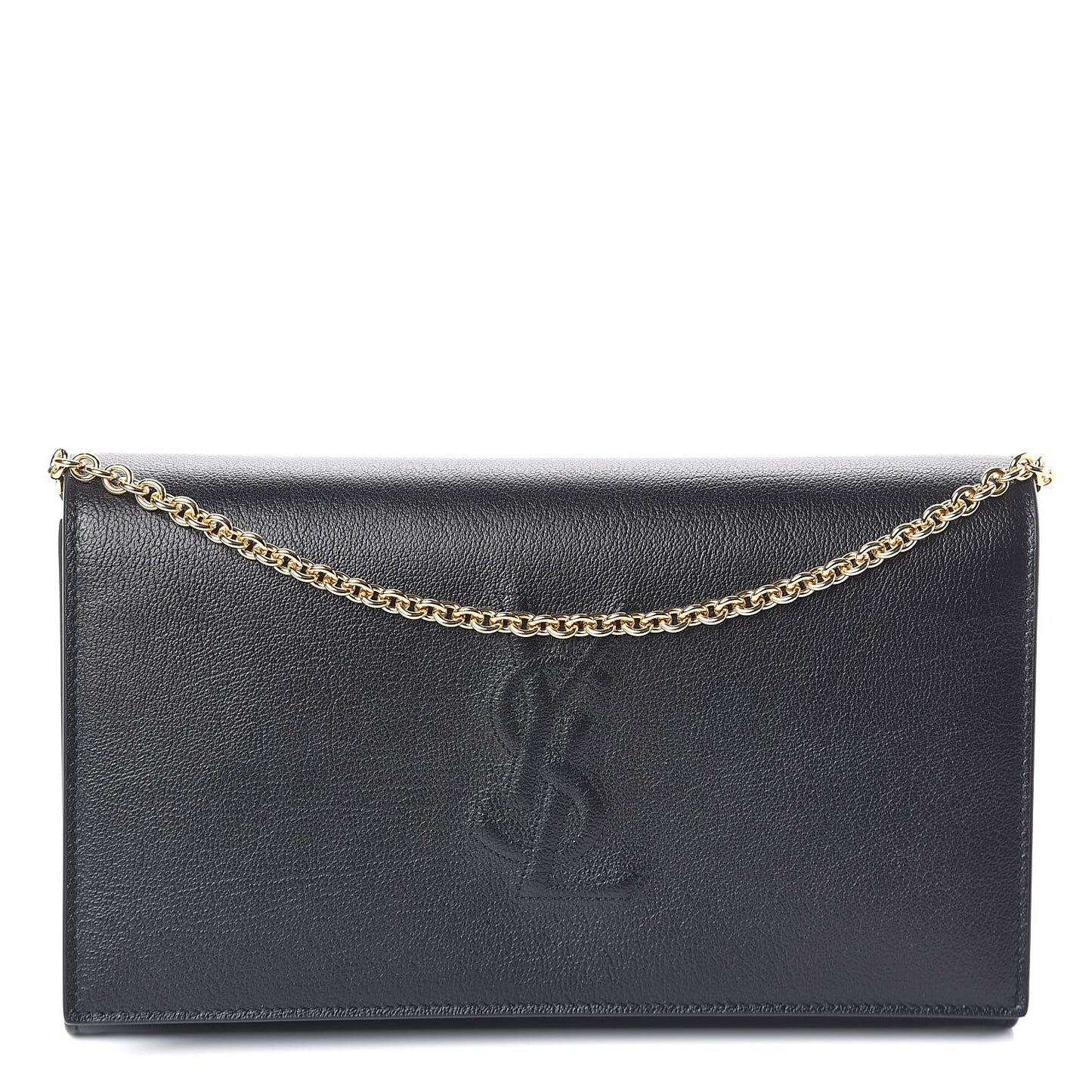 Calfskin Monogram Belle de Jour Chain Clutch Black