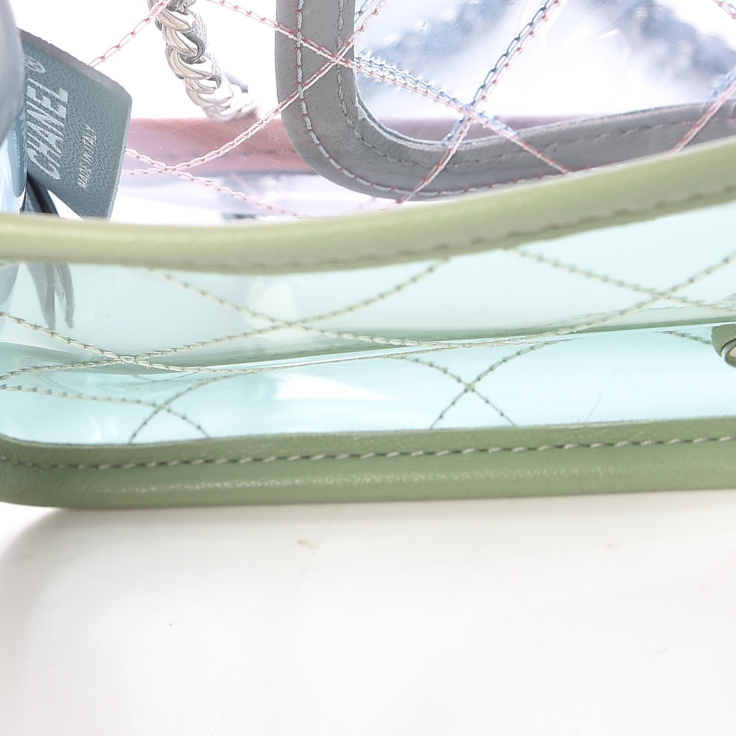 Chanel Lambskin PVC Quilted Mini Coco Splash Flap Blue Green 6 of 12