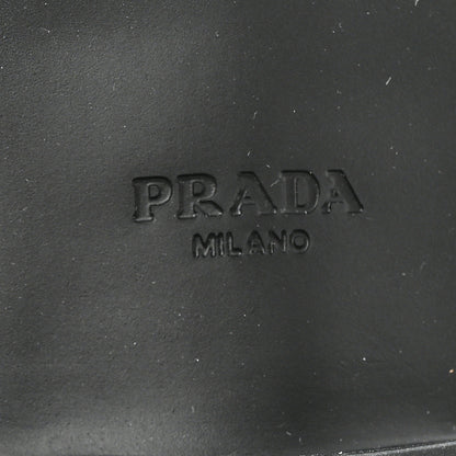 Prada Spazzolato Metal Triangle Logo 50mm Loafers 40 Black 6 of 11