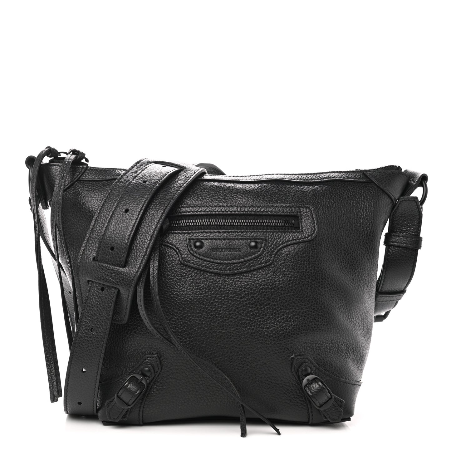 Grained Calfskin Neo Classic Hardware Hobo XS Black
