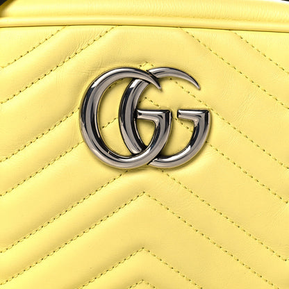 Gucci Calfskin Matelasse Small GG Marmont Chain Shoulder Bag Banana 11 of 11