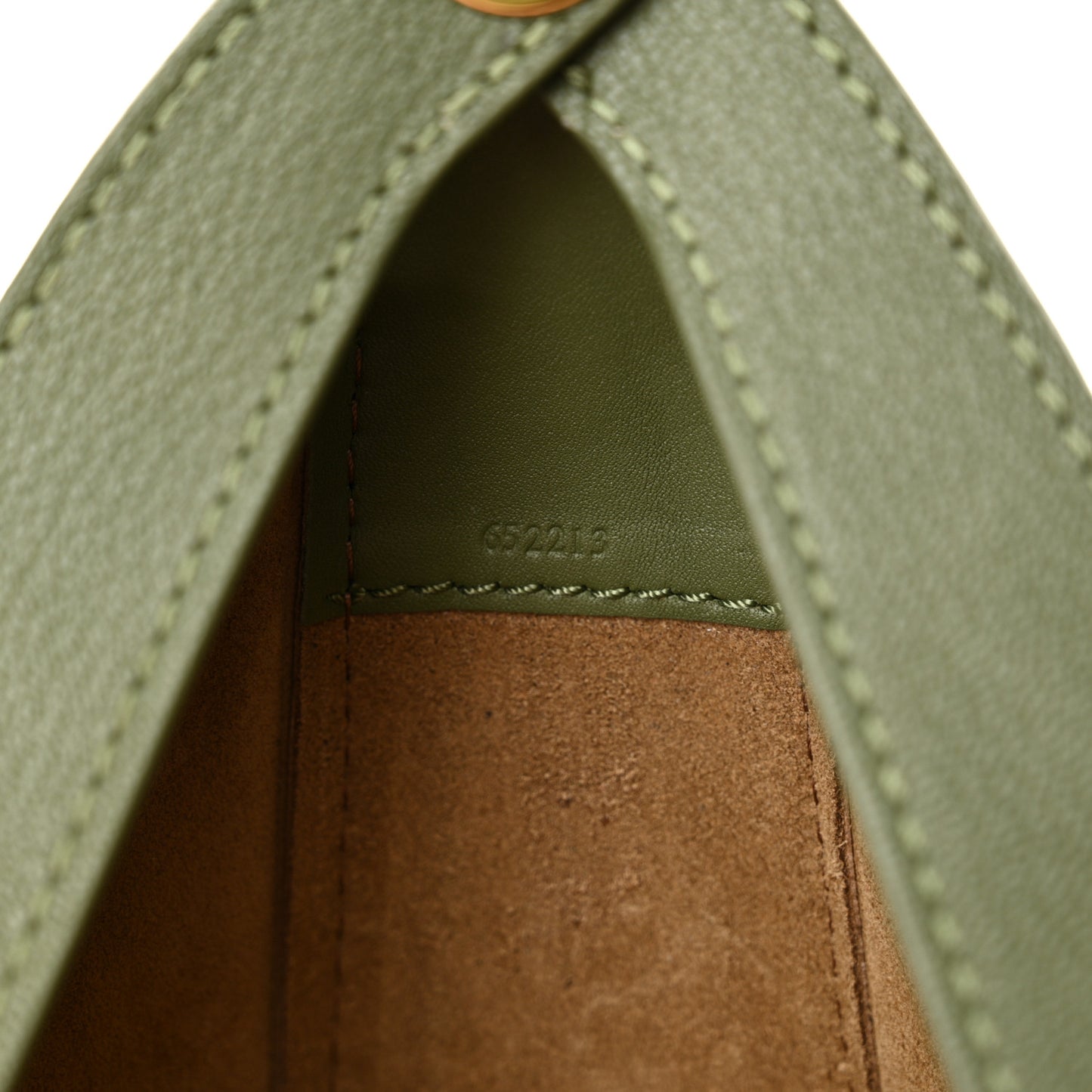 Satin Calfskin Jacquard Small Luna Bag Avocado Green