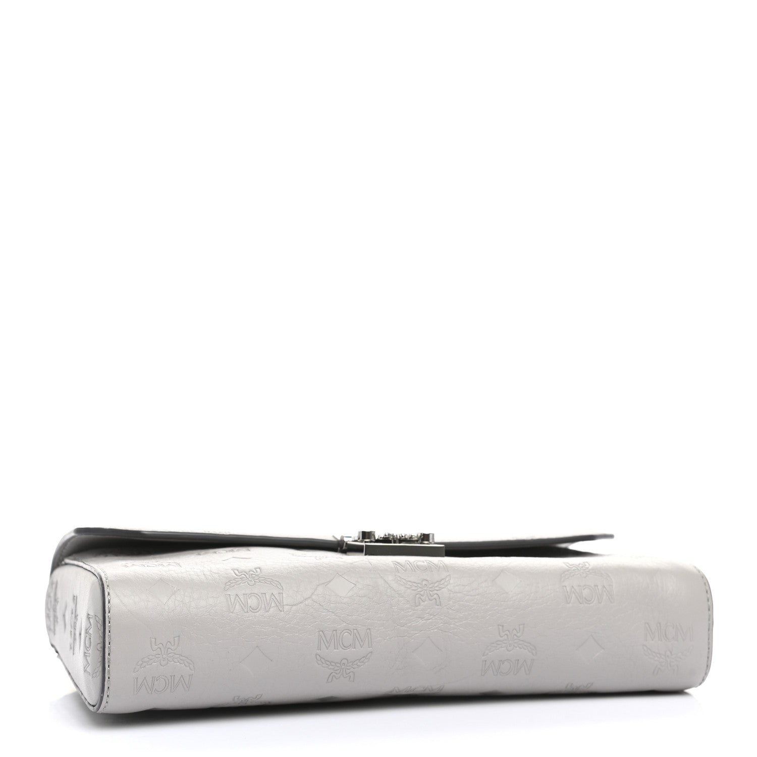 MCM Calfskin Ottomar Wallet On Chain Grey 4 of 10
