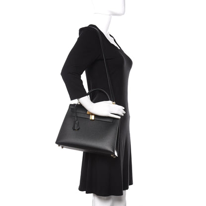 Hermes Epsom Kelly Sellier 28 Black 2 of 11
