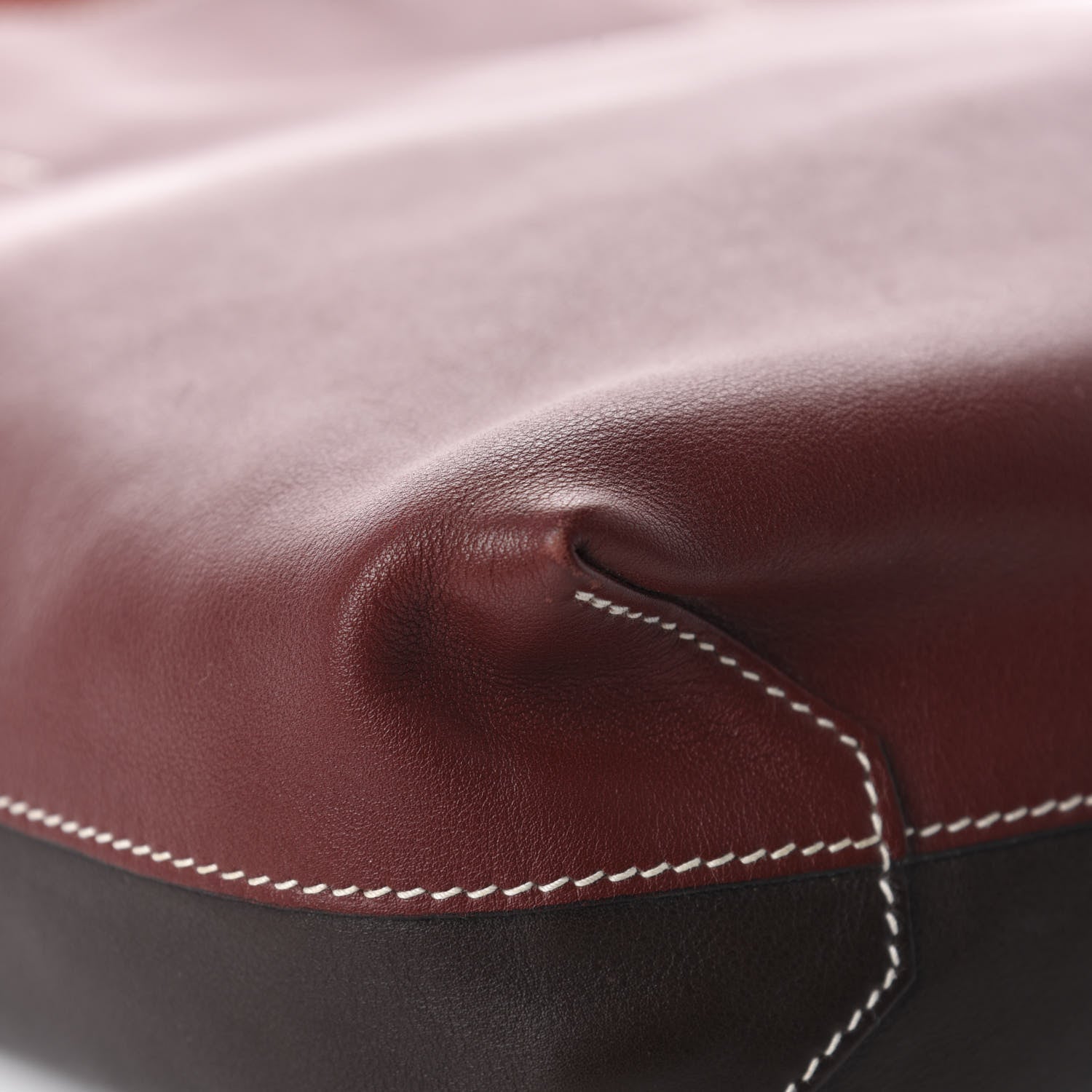 Hermes Veau Sikkim Swift Double Sens 30 Reversible Tote Ebene Rouge H Brique Prune 18 of 21