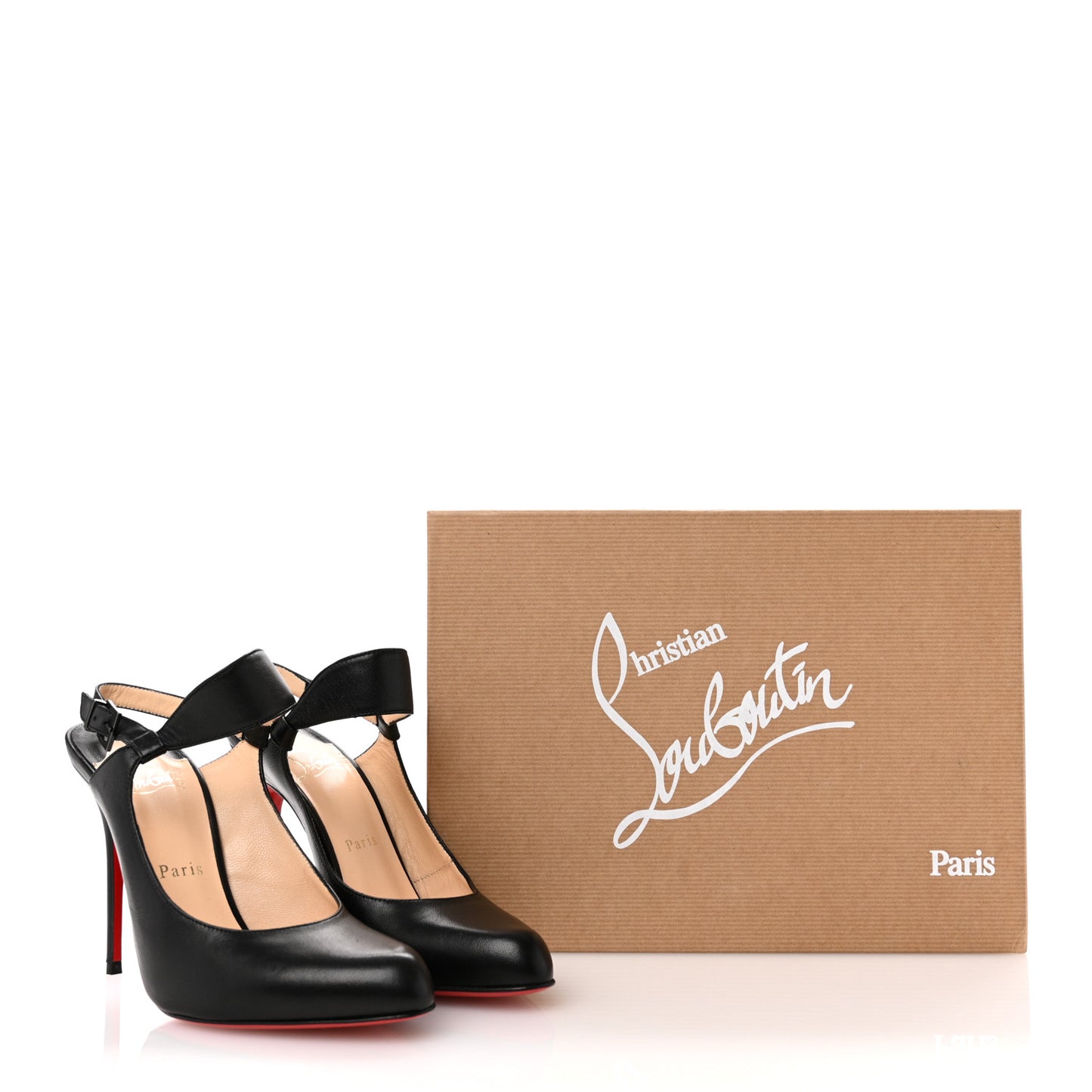 Nappa Hippique 100 Slingback Heels 38 Black