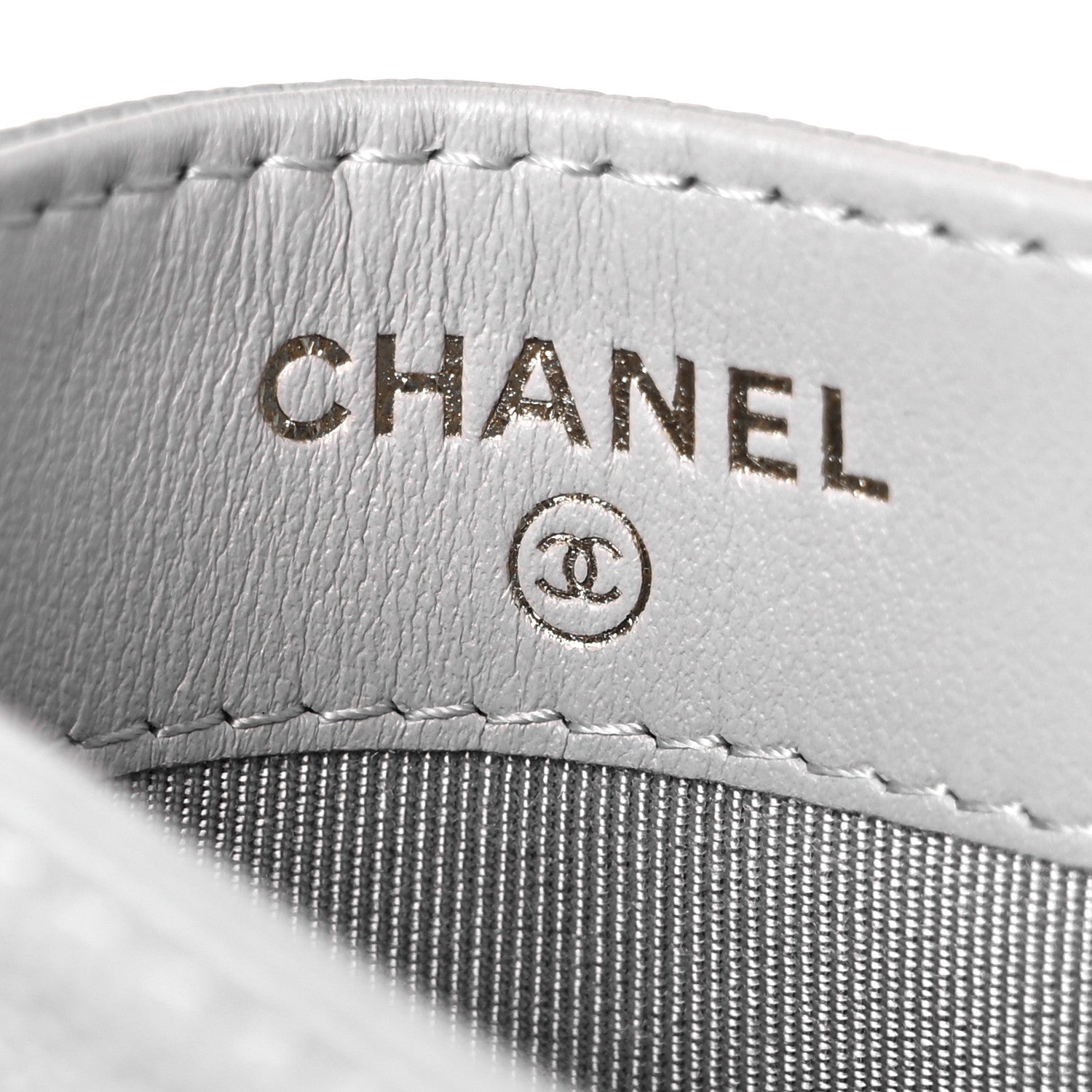 Chanel Caviar Quilted Card Holder Grey 6 of 11