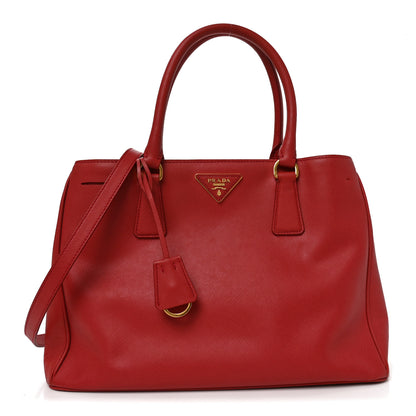 Prada Saffiano Lux Medium Tote Fuoco 1 of 9