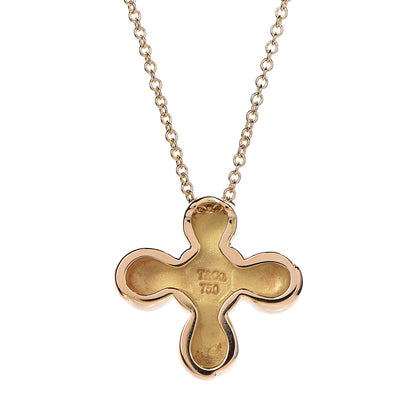 Tiffany 18K Yellow Gold Spiro Swirl Cross Pendant Necklace 5 of 7