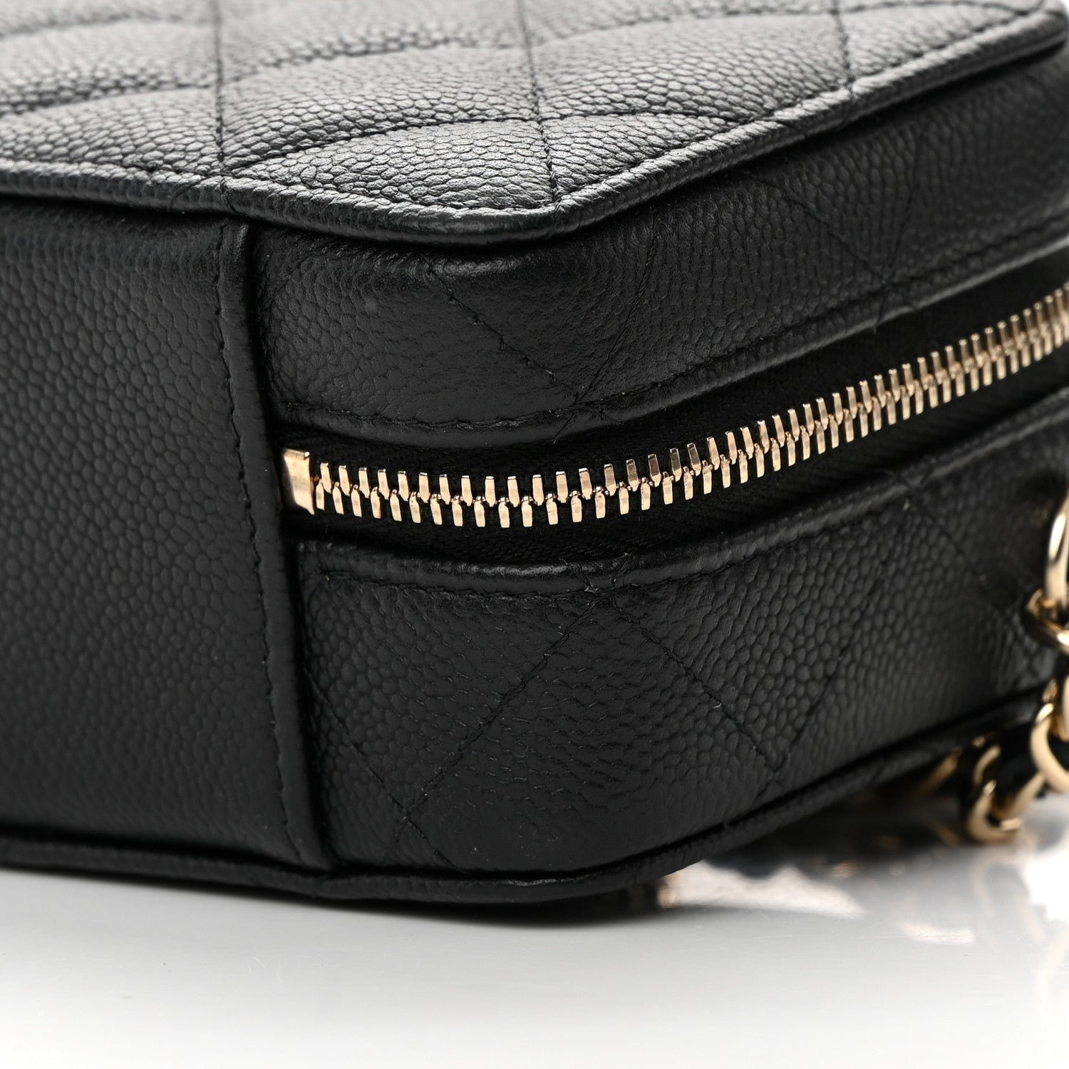 Chanel Caviar Quilted Small Top Handle Vanity Case Black 10 of 11