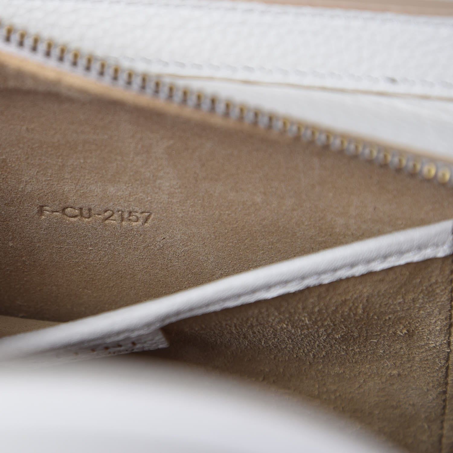 Celine Drummed Calfskin Nano Luggage White 8 of 10
