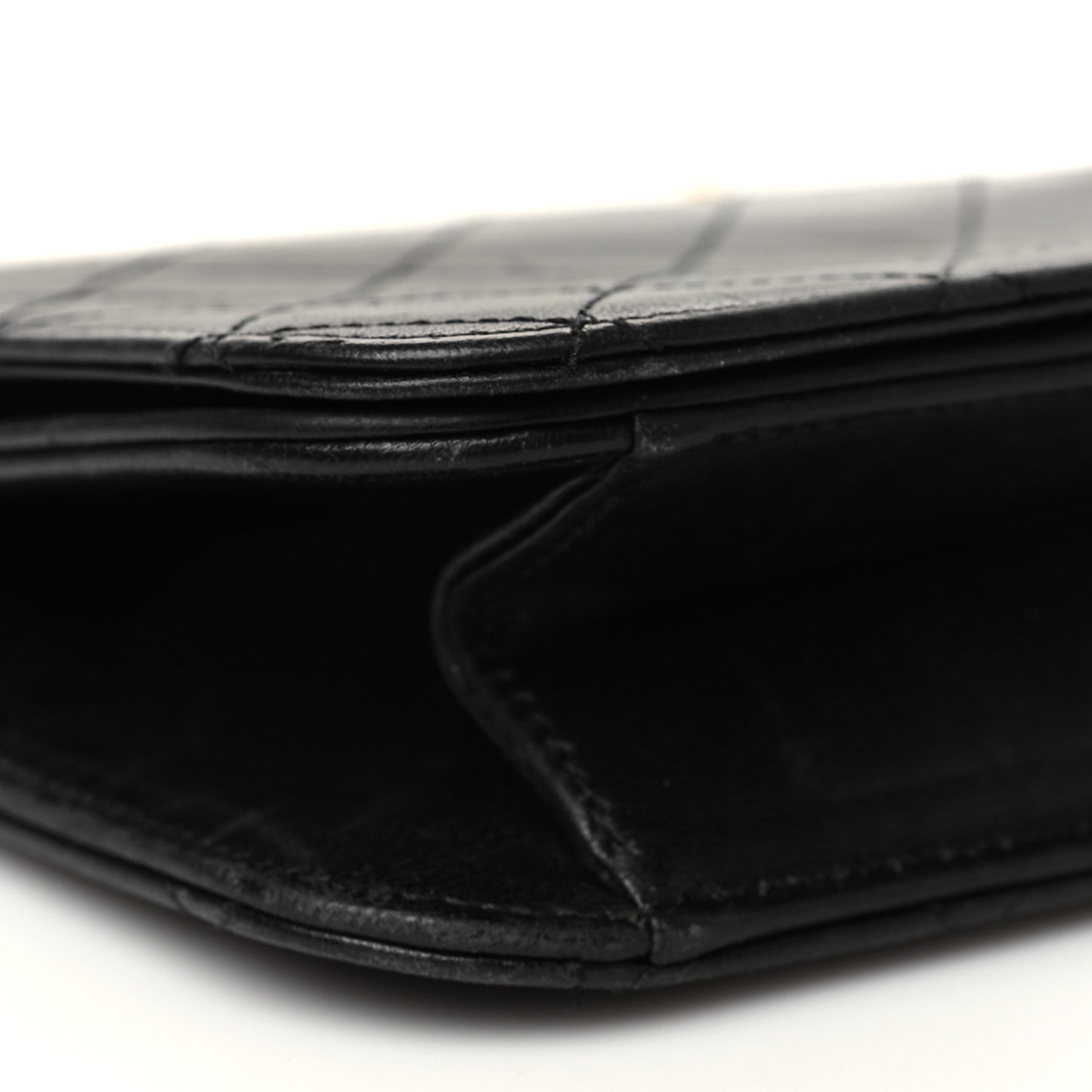 Lambskin Quilted Small Single Flap Black