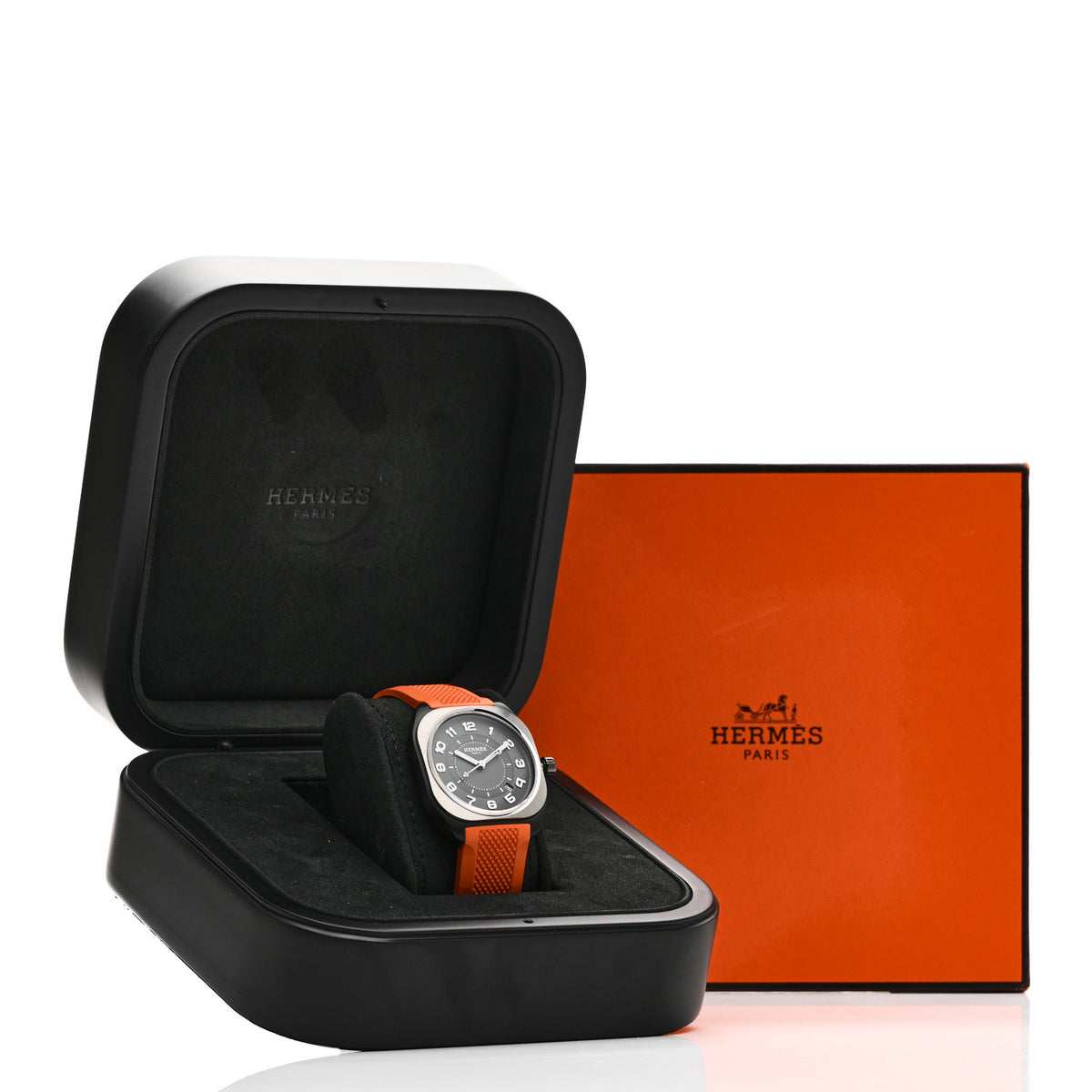 DLC Coated Titanium Rubber 39mm H08 Automatic Watch Orange