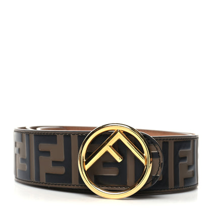 Fendi Vitello F is Fendi Bi-Color FF 1974 Embossed Belt 95 38 Maya Black 1 of 6