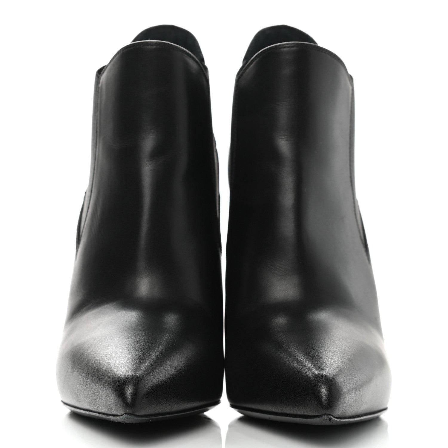Saint Laurent Calfskin Classic Paris Ela 110 Ankle Boots 36 Black 2 of 9