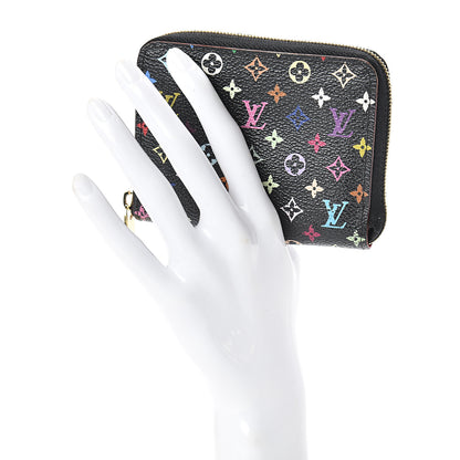 Louis Vuitton Monogram Multicolor Zippy Coin Purse Black Grenade 2 of 10