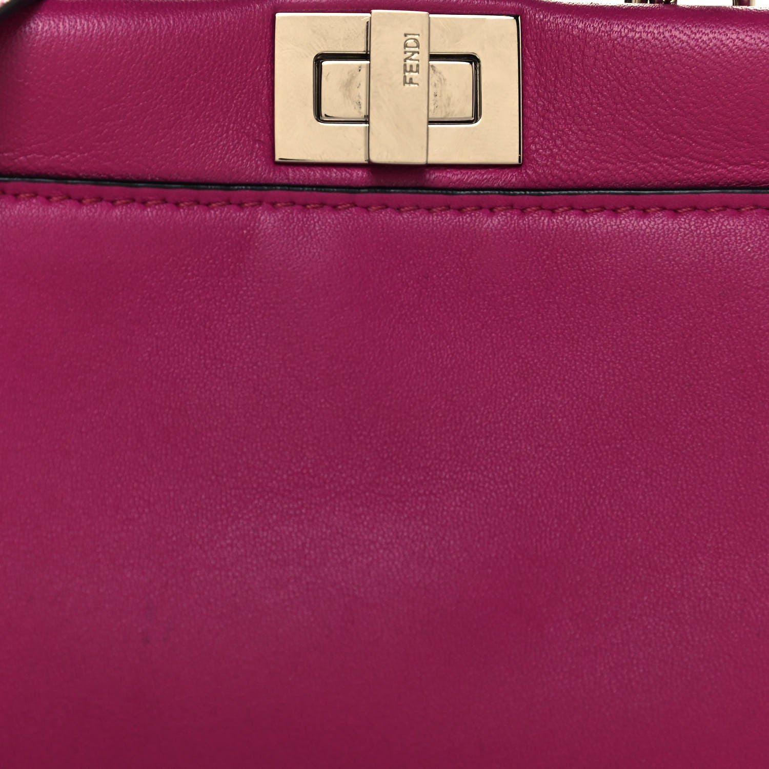 Fendi Nappa Micro Peekaboo Iconic Satchel Magenta 6 of 11