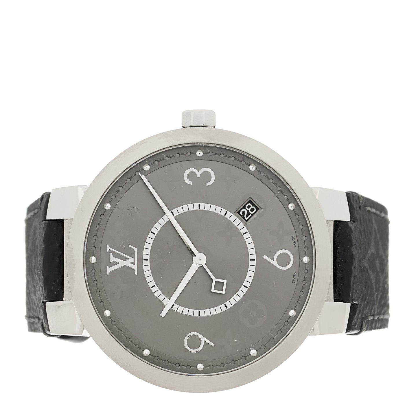 Stainless Steel Monogram Eclipse 39mm Tambour Slim Quartz Watch