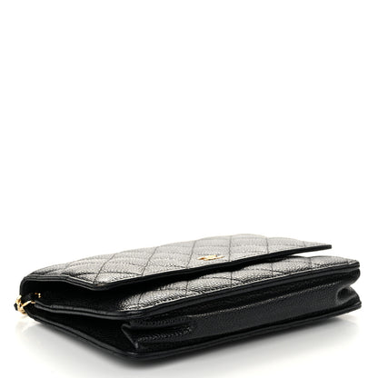 Chanel Caviar Quilted Wallet on Chain WOC Black 4 of 12