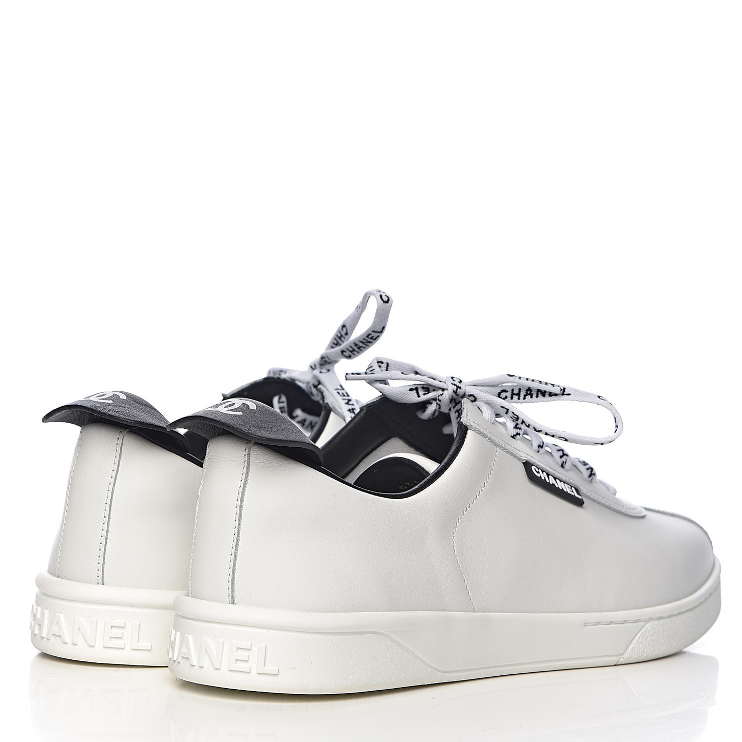 Calfskin Mens CC Sneakers 43 White