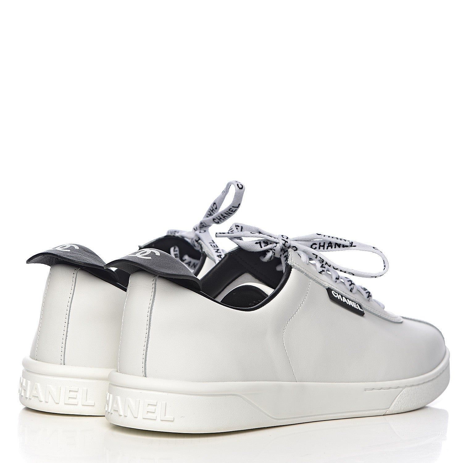Chanel Calfskin Mens CC Sneakers 43 White 4 of 13