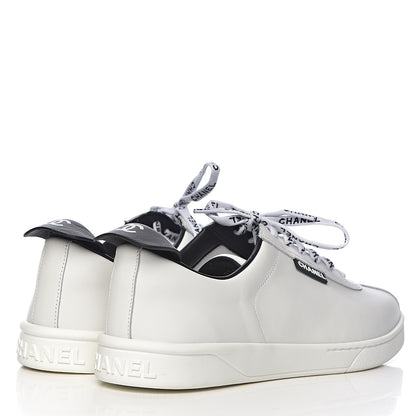 Chanel Calfskin Mens CC Sneakers 43 White 4 of 13