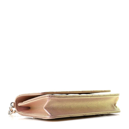 Chanel Iridescent Calfskin Quilted Wallet On Chain WOC Pink 4 of 10