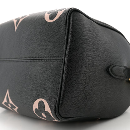 Louis Vuitton Empreinte Monogram Giant Speedy Bandouliere 25 Black Beige 9 of 11